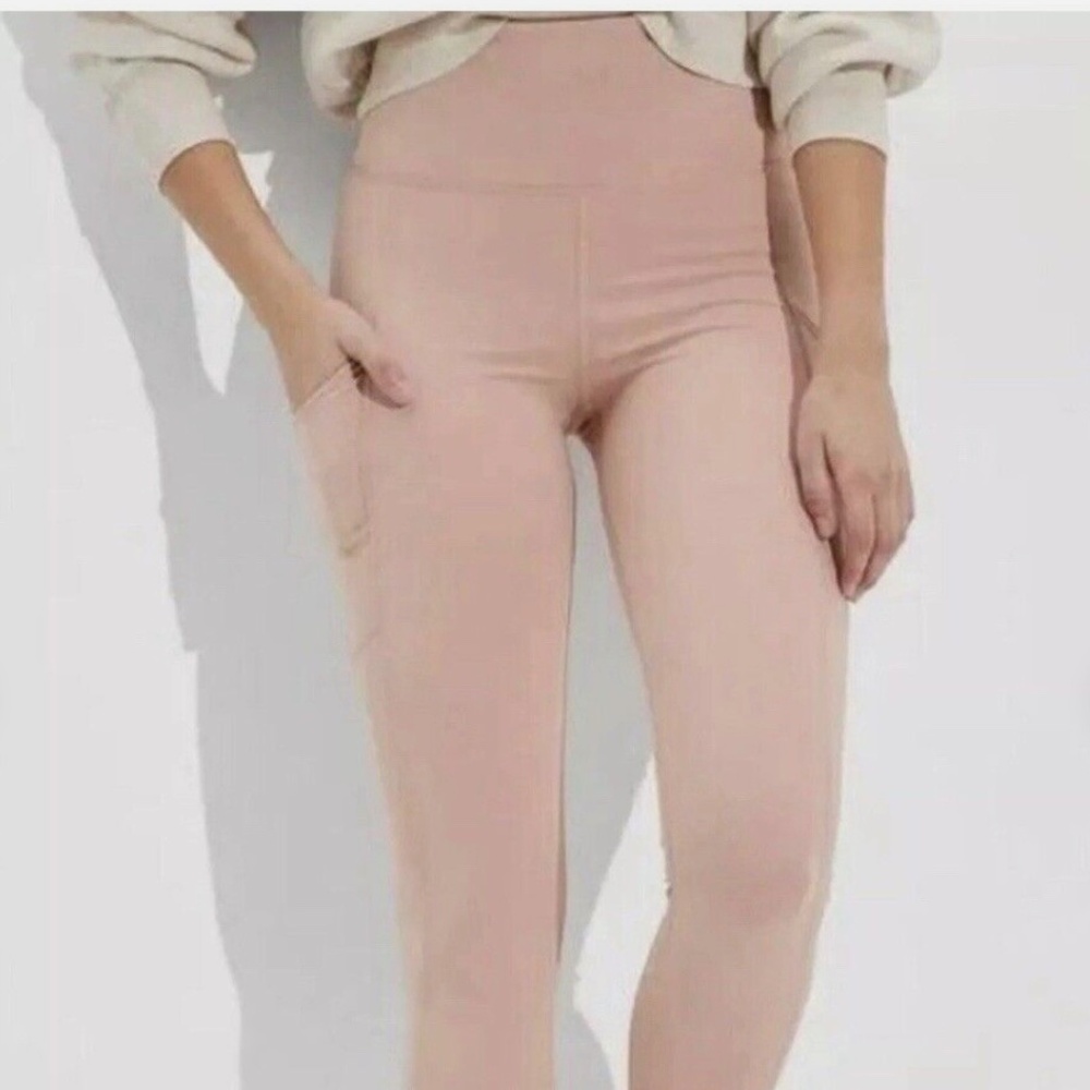 NWT American Eagle AE The Everything Pocket Legging Pink High Waste Size L